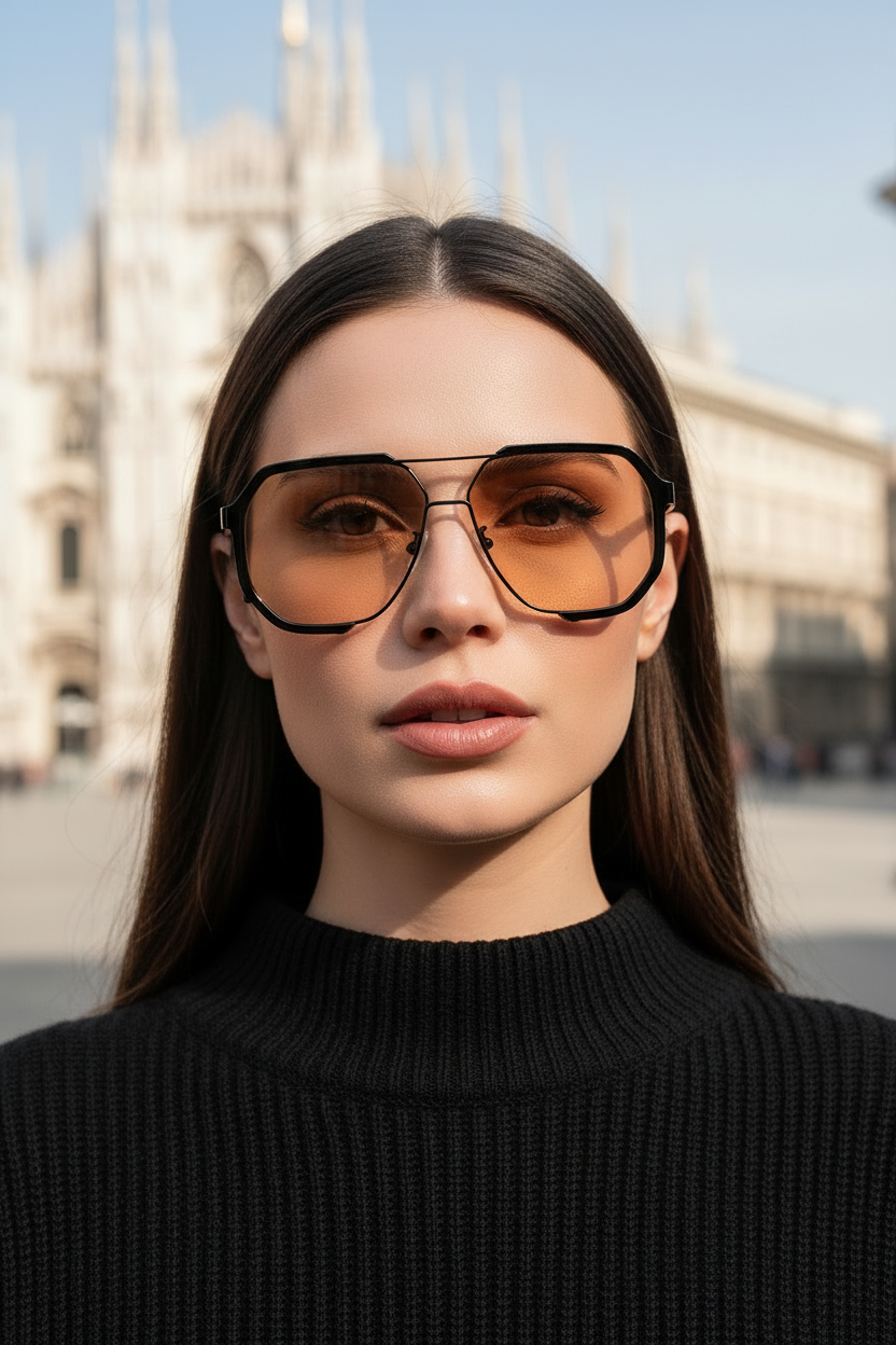 Black Framed Champagne – Modelo, Duomo