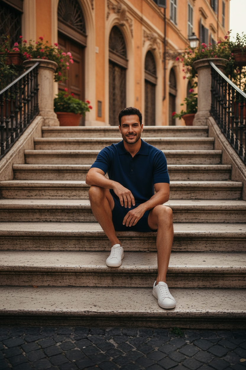 Completo Navy Blue — Pose 3