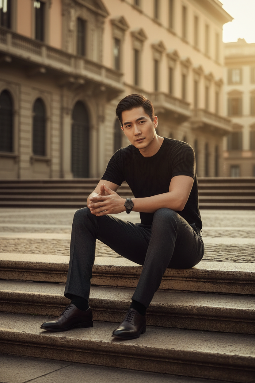 T-Shirt Black — Pose 3
